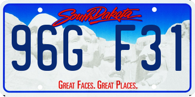 SD license plate 96GF31
