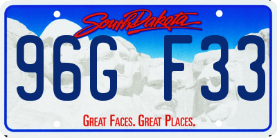 SD license plate 96GF33