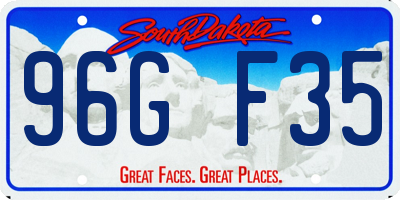 SD license plate 96GF35