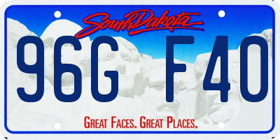 SD license plate 96GF40