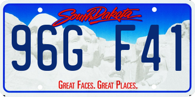 SD license plate 96GF41