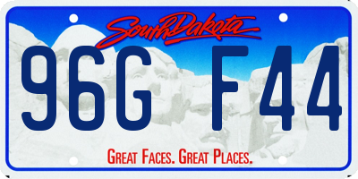 SD license plate 96GF44