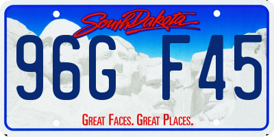 SD license plate 96GF45