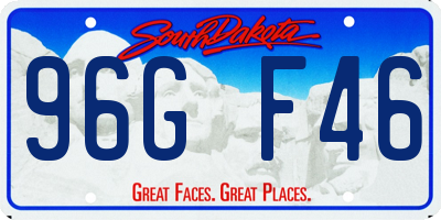 SD license plate 96GF46