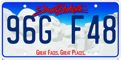 SD license plate 96GF48