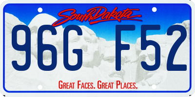 SD license plate 96GF52