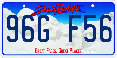 SD license plate 96GF56