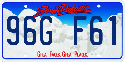 SD license plate 96GF61