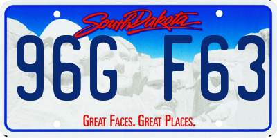 SD license plate 96GF63