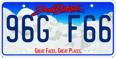 SD license plate 96GF66