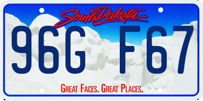 SD license plate 96GF67