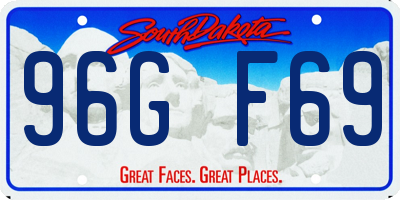 SD license plate 96GF69