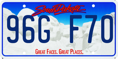 SD license plate 96GF70