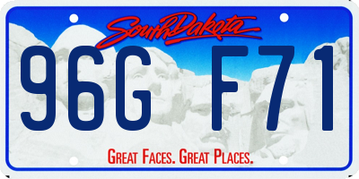 SD license plate 96GF71