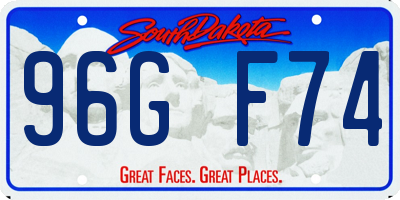 SD license plate 96GF74