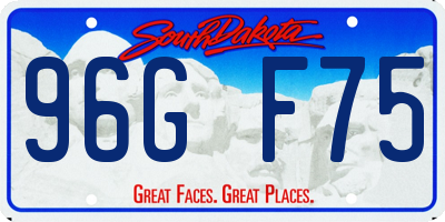 SD license plate 96GF75