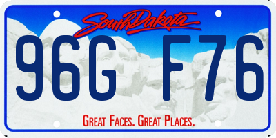 SD license plate 96GF76