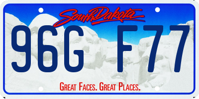 SD license plate 96GF77
