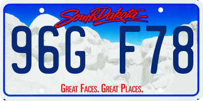 SD license plate 96GF78