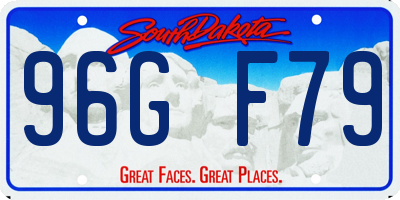 SD license plate 96GF79