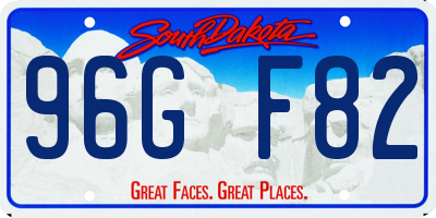 SD license plate 96GF82