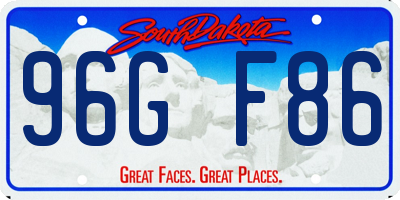 SD license plate 96GF86
