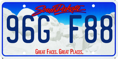 SD license plate 96GF88