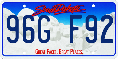 SD license plate 96GF92