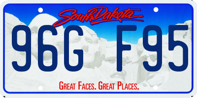 SD license plate 96GF95