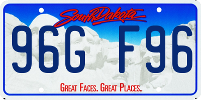 SD license plate 96GF96