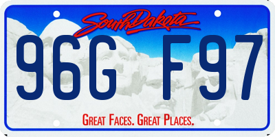 SD license plate 96GF97