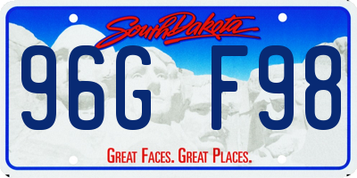 SD license plate 96GF98