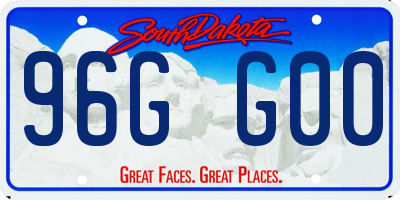 SD license plate 96GG00