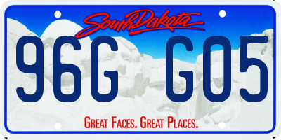 SD license plate 96GG05