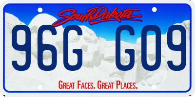 SD license plate 96GG09
