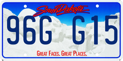 SD license plate 96GG15