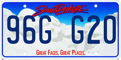 SD license plate 96GG20