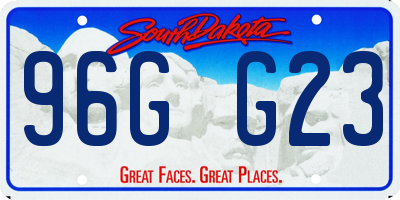 SD license plate 96GG23