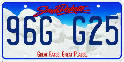 SD license plate 96GG25