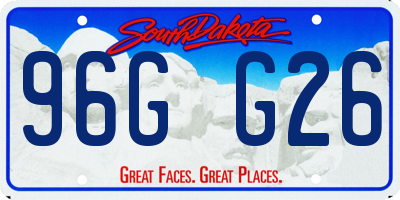 SD license plate 96GG26