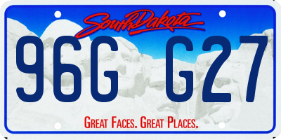 SD license plate 96GG27