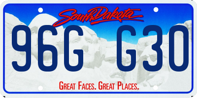 SD license plate 96GG30