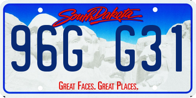 SD license plate 96GG31