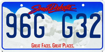 SD license plate 96GG32