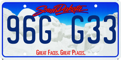SD license plate 96GG33
