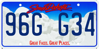 SD license plate 96GG34