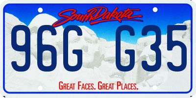 SD license plate 96GG35