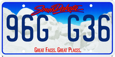 SD license plate 96GG36