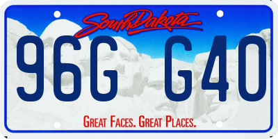 SD license plate 96GG40