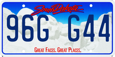 SD license plate 96GG44